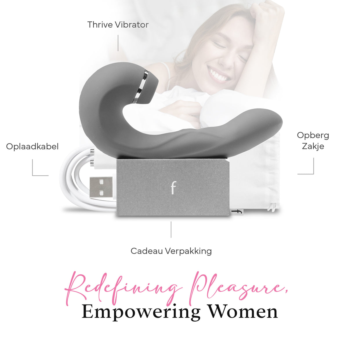 Thrive zuigvibrator - 3-in-1 G-spotstimulator met luchtdruktechnologie