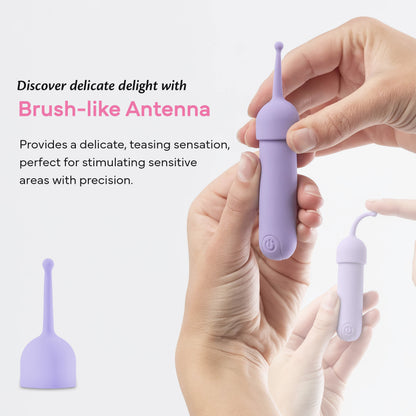 FAE bullet vibrator with slim antenna attachment for targeted and precise stimulation of sensitive areas.
