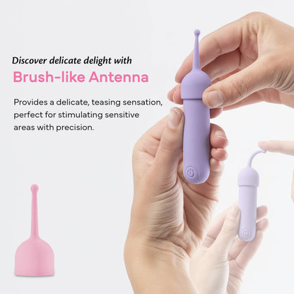 FAE bullet vibrator with slim antenna attachment for targeted and precise stimulation of sensitive areas.
