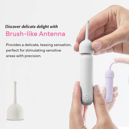FAE bullet vibrator with slim antenna attachment for targeted and precise stimulation of sensitive areas.
