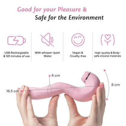 FAE suction vibrator with dimensions in centimeters, including length and diameter for scale reference.
