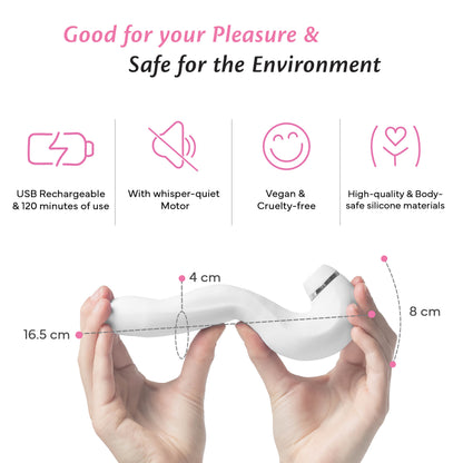 FAE suction vibrator with dimensions in centimeters, including length and diameter for scale reference.